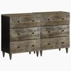 vidaXL Senkit 2 kpl vaaleanharmaa 60x33,5x75 cm massiivipuu mango