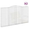 vidaXL Kaarevat kivikorit 2 kpl 400x30x220/240 cm galvanoitu rauta