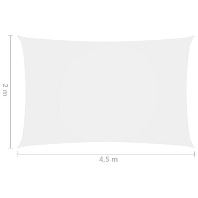 vidaXL Aurinkopurje Oxford-kangas suorakaide 2x4,5 m valkoinen