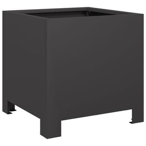 vidaXL Puutarhakukkalaatikko musta 30x30x30 cm ter&auml;s