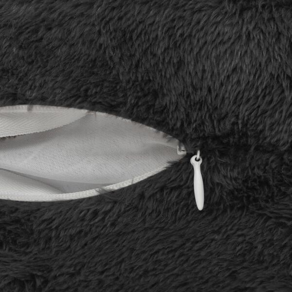 vidaXL Tyynynp&auml;&auml;lliset 2 kpl tekoturkis 50x50 cm musta