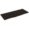 vidaXL Kylpyhuoneen ty&ouml;taso t.ruskea 100x40x2 cm k&auml;sitelty t&auml;ysi puu