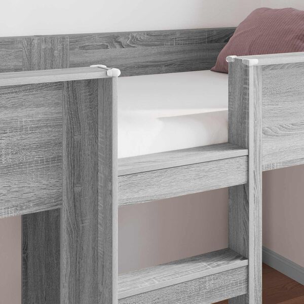 vidaXL Kerross&auml;nky Lapset Harmaa Sonoma 100 x 200 cm Tekninen puu