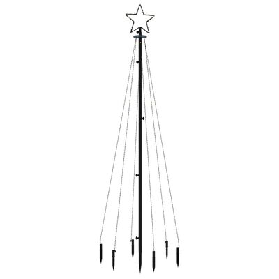 vidaXL Joulukuusi piikillä 108 lämpimän valkoista LED-valoa 180 cm