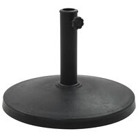 vidaXL Aurinkovarjon jalka polyresiini 10 kg pyöreä musta