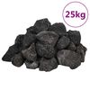 vidaXL Vulkaaniset kivet 25 kg musta 3-5 cm