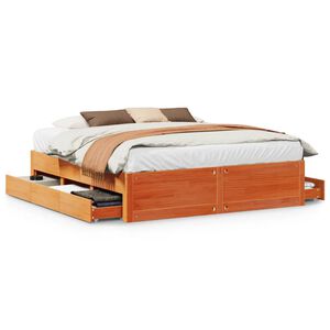 vidaXL S&auml;ngynrunko ei patjaa laatikot vahanrusk 180x200 cm t&auml;ysi m&auml;nty