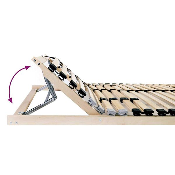 vidaXL Sälepohja päätyllä Ruskea 70 x 190 cm Massiivipyökkipuu