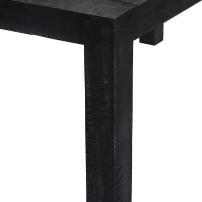 vidaXL Ruokapöytä musta 118x60x76 cm mangopuu