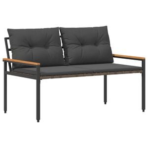 vidaXL Ulkopenkki 2 -Seater 116 x 67,5 x 72 cm polyrottinki