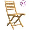 vidaXL Kokoontaitettavat tuolit 4 kpl 43x54x88 cm bambu