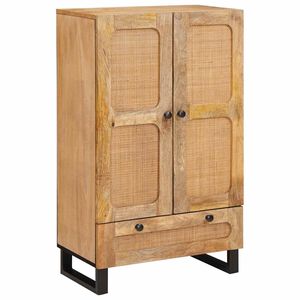 vidaXL Korkea kaappi ovella Ruskea 40 x 33 x 110 cm Kiinte&auml; mango puu