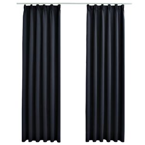 vidaXL Pimennysverhot koukuilla 2 kpl antrasiitti 140x175 cm