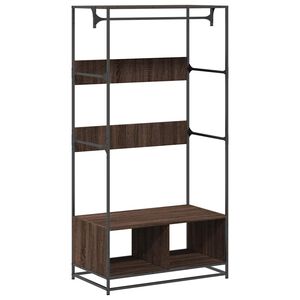 vidaXL Vaatekaappi ruskea tammi 90x50x180 cm tekninen puu