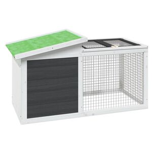 vidaXL Kaninkoppi harmaa 100,5x54x55 cm t&auml;ysi m&auml;nty