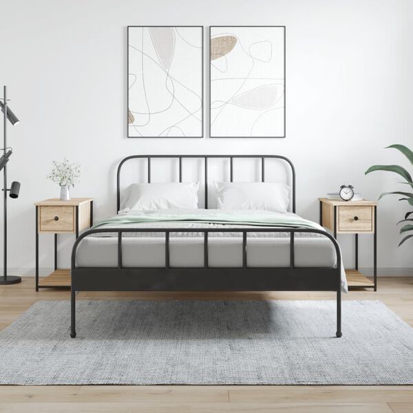 vidaXL Yöpöydät 2 kpl Sonoma-tammi 30x60x60 cm tekninen puu