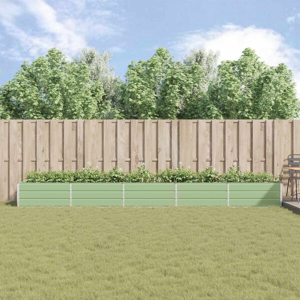 vidaXL Kukkalaatikko Pastelli vihre&auml; 195 x 100 x 45 cm