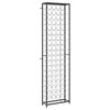 vidaXL Viinipulloteline 95 pullolle musta 54x18x200 cm takorauta