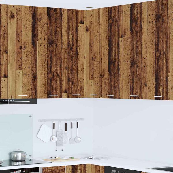 vidaXL Henkarikaappi ovella Vanha puu ja valkoinen 57 x 57 x 100 cm