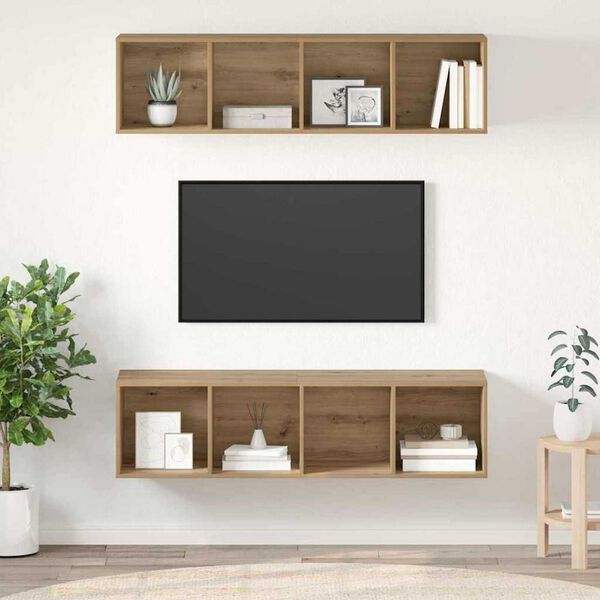 vidaXL TV-tasosetti 2 pcs Artisan tammi 37 x 37 x 142,5 cm