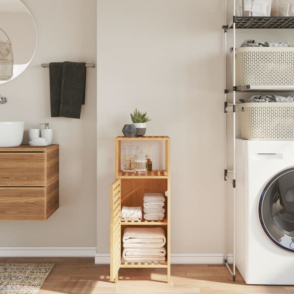 vidaXL Kylpyhuonekaappi hyllyllä 36x33x87 cm bambu