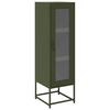 vidaXL Highboard Oliivinvihre&auml; 36x39x123 cm Kylm&auml;valssattu ter&auml;s