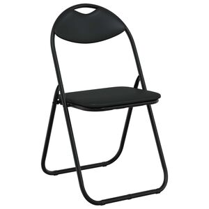 vidaXL Kangasl&auml;pp&auml;tuoli 8 kpl Nahkavaatetus Musta 48 x 43,5 x 81 cm