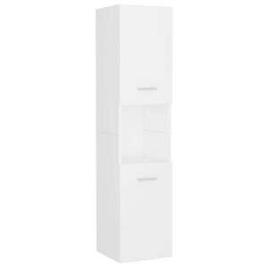 vidaXL Kylpyhuonekaappi musta 30x30x130 cm tekninen puu