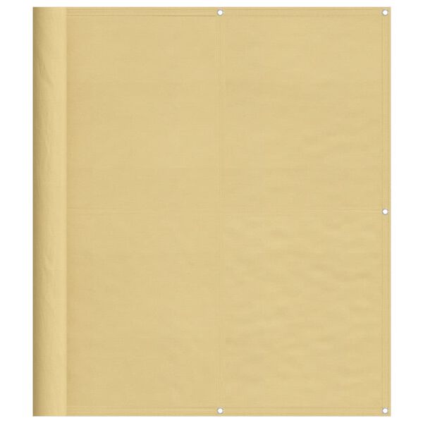 vidaXL Parvekesuoja hiekka 120x400 cm 100% polyesteri Oxford kangas