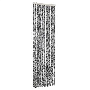 vidaXL Hy&ouml;nteisverho harmaa ja mustavalkoinen 56x200 cm chenille