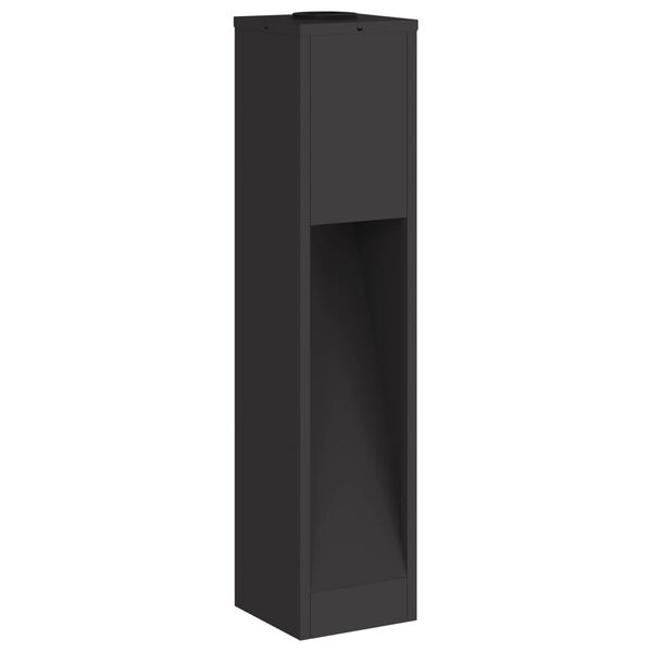 vidaXL Aurinkoinen LED-polkuvalo 2 pcs Musta Kylm&auml;valssattu ter&auml;s