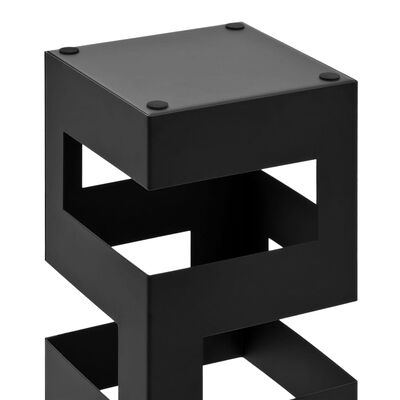 vidaXL Sateenvarjoteline tetris teräs musta