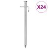 vidaXL Telttatapit 24 kpl 19,5 cm 8 mm galvanoitu ter&auml;s