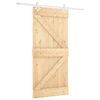 vidaXL Liukuovi 90 x 210 cm T&auml;ysi m&auml;nty Luonnollinen ja valkoinen