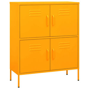 vidaXL Varastokaappi sinapinkeltainen 80x35x101,5 cm ter&auml;s