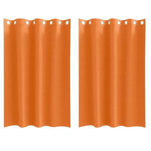 vidaXL Piment&auml;v&auml; verho renkailla 2 kpl Hehkuva oranssi 175 x 140 cm