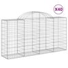 vidaXL Kaarevat kivikorit 40 kpl 200x50x100/120 cm galvanoitu rauta