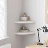 vidaXL Sein&auml;kulmahyllyt 2 kpl tammi ja valkoinen 35x35x3,8 cm MDF