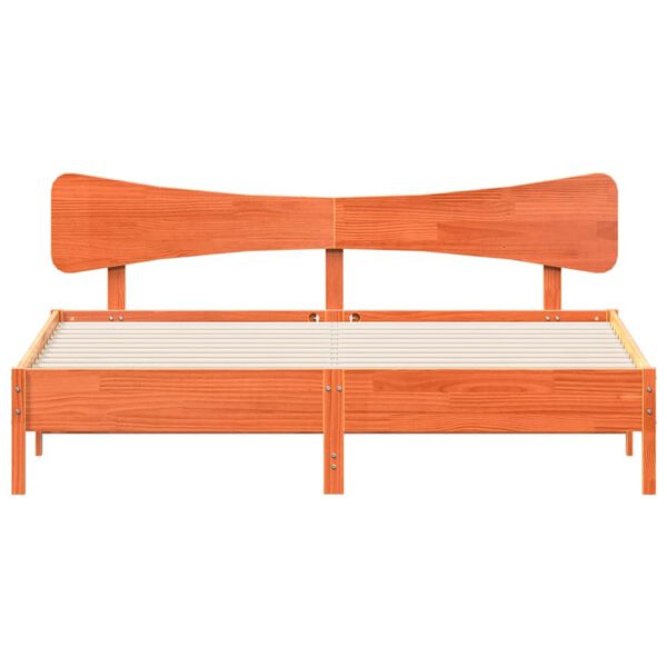 vidaXL S&auml;ngynrunko ilman patjaa vahanruskea 200x200 cm t&auml;ysi m&auml;nty