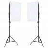 vidaXL Valokuvastudiosarja valosarja, taustakangas ja heijastin