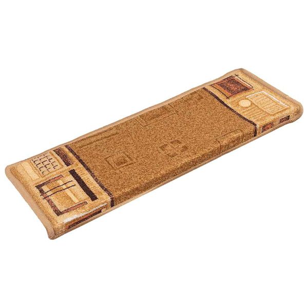 vidaXL Itsekiinnittyv&auml;t porrasmatot 5 kpl 65x21x4 cm beige