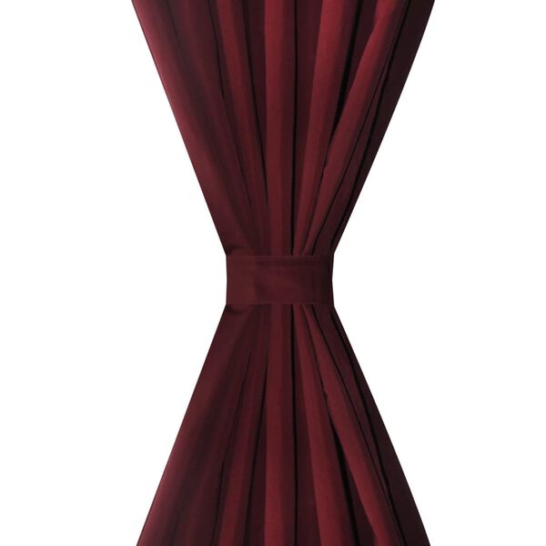 Bordeaux Mikro-Satiini Verhot Lenkeill&auml; 2kpl 140 x 175 cm