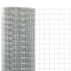 vidaXL Kanaverkko galvanoitu teräs 25x0,5 m hopea