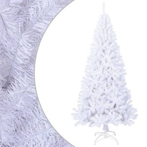 vidaXL Tekojoulukuusi paksuilla oksilla valkoinen 240 cm PVC
