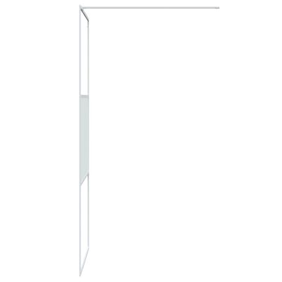 vidaXL Walk-in suihkuseinäke valkoinen 80x195 cm kirkas ESG-lasi
