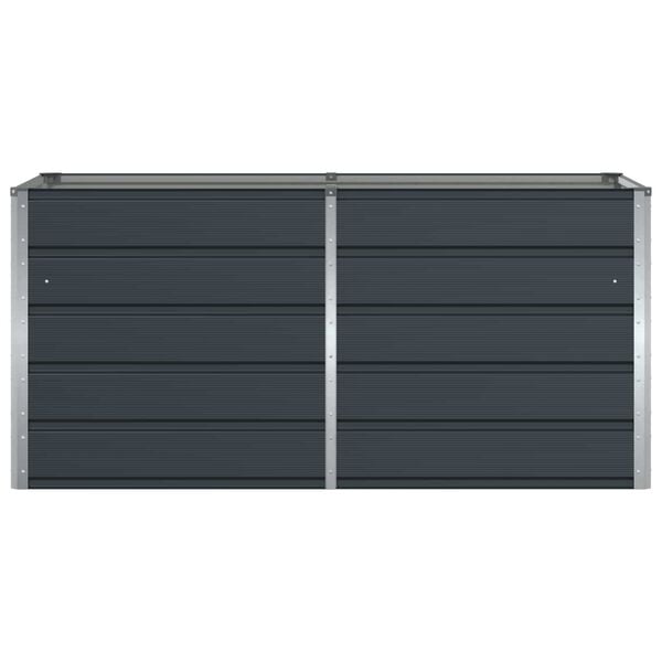 vidaXL Kukkalaatikko Antrasiitti 160 x 80 x 75 cm Ter&auml;s