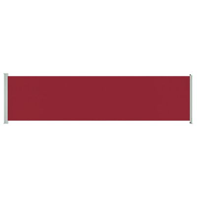 vidaXL Sisäänvedettävä terassin sivumarkiisi 600x160 cm punainen