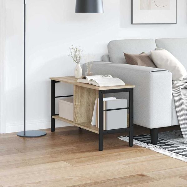 vidaXL Kirjahylly Sonoman tammi 82 x 32 x 47 cm Tekninen puu