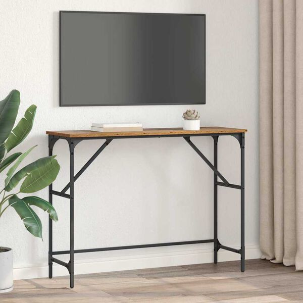 vidaXL Konsolip&ouml;yt&auml; Vanha puu 100 x 32 x 75 cm Tekninen puu