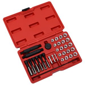vidaXL 33-osainen Hehkutulpan kierteiden korjaussarja M8 M10 M12
